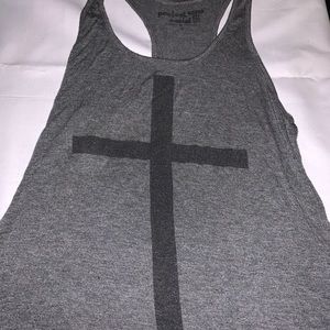 Cross Flowy Rasor Back Tank Top